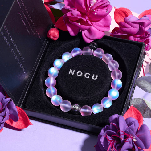 Lavendel | Silber | Meerjungfrau Glas Statement Armband